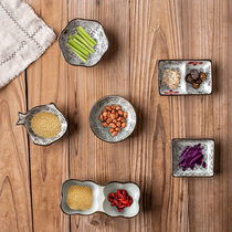 Flavored saucer Creative household Japanese-style underglaze tableware Hot pot sauce dish seasoning dish Soy sauce dish small saucer ceramic