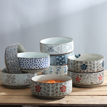 Japanese ceramic bowl Creative large noodle bowl Household tableware 8 inch large soup bowl Soup bowl Instant noodle bowl Ramen bowl