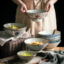 Creative ceramic bowl Japanese ramen bowl Instant noodle bowl Student bowl Large noodle bowl for home restaurants and hotels