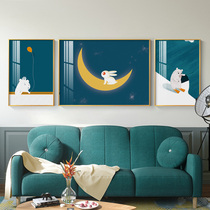 Living room decorative painting modern simple sofa background wall hanging painting room wall wall hipster surface non-perforated murals