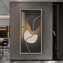 Modern minimalist light and luxurious Decorative Painting Veranda Gangway Background Wall Vertical version of Fresco High Sense Hang Painting Crystal Porcelain Painting