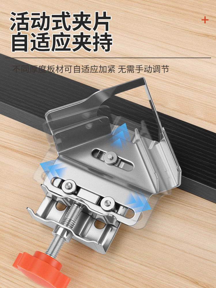 Woodworking Right Angle Clamp 90-Degree Fixer Stainless Steel Clamp for Wood Panel Cabinet Assembly Quick Clamp Picture Frame Installation Tool