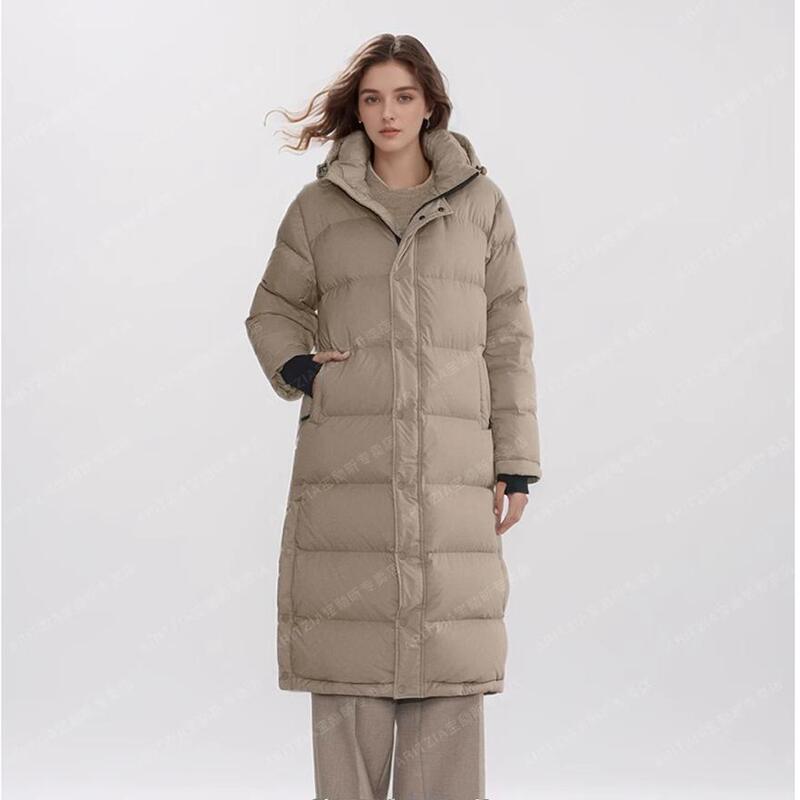 Aritzia Tna Super Puff down Jacket Canada 8-Grid Mid-Length Over-The-Knee Goose down Jacket for Women