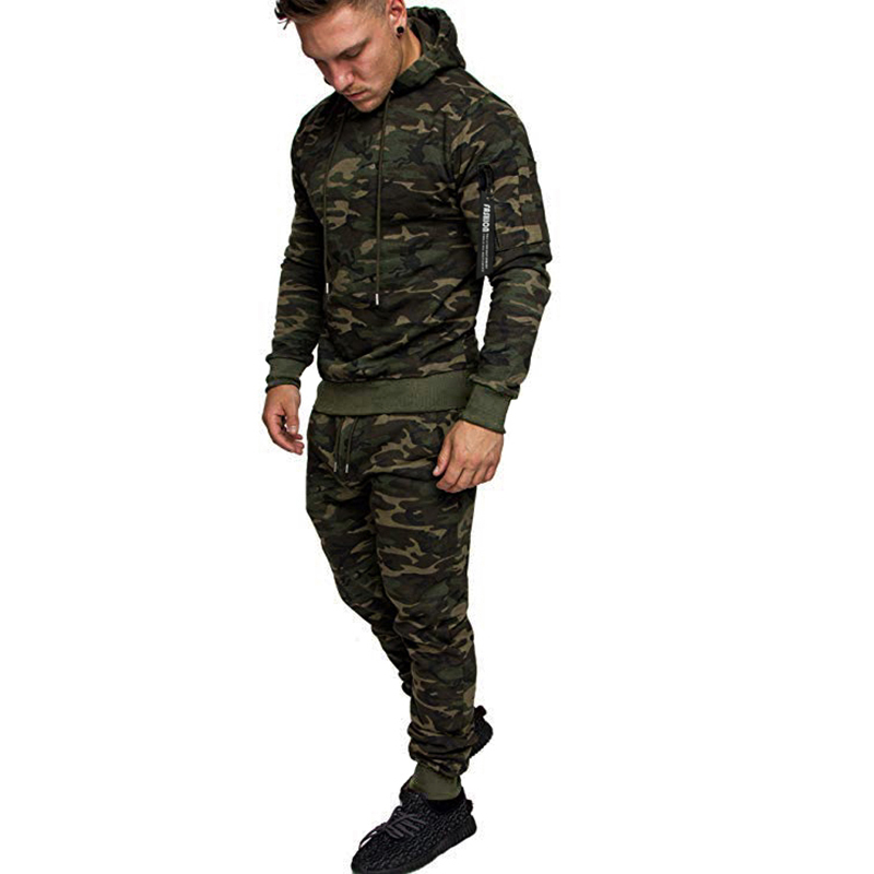 2024 New Fashion Zipper Splicing Men's Hoodie Solid Color Sports Pants Set A24_voghion.com