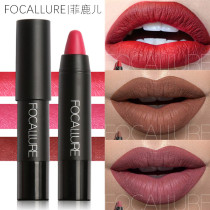 FOCALLURE European and American makeup Matte Crayon Lipstick sample lasting not decolorize bean paste coffee aunt color student