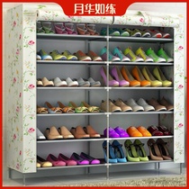 Multi-layer fabric shoe rack with five layers of dust-proof