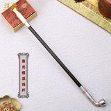 汉匠 Медная длинная курительная трубка ручной работы из нефрита, мужской агатовый мундштук