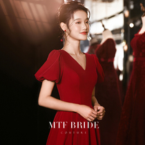 Manchen Tingfang (Jane) toast bride 2021 New Winter Red engagement temperament banquet dress female