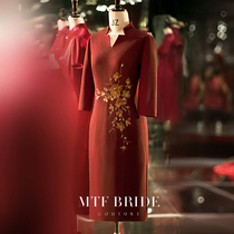 Mantingfang (Spring Court Day) Mother Dress Wedding Banquet Dress 2021 New Xia Red Improved Cheongsam