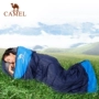 Lạc đà ngoài trời cắm trại đôi túi ngủ ánh sáng ấm 1,35Kg dày người lớn nối túi ngủ lều túi ngủ cho trẻ