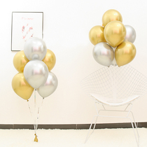 Rose gold party window decoration bar party hotel wedding arrangement 10 inch 5 inch metallic latex balloon