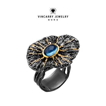 18k gold topaz ring vintage unique jewelry