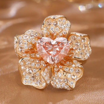 18k flower ring