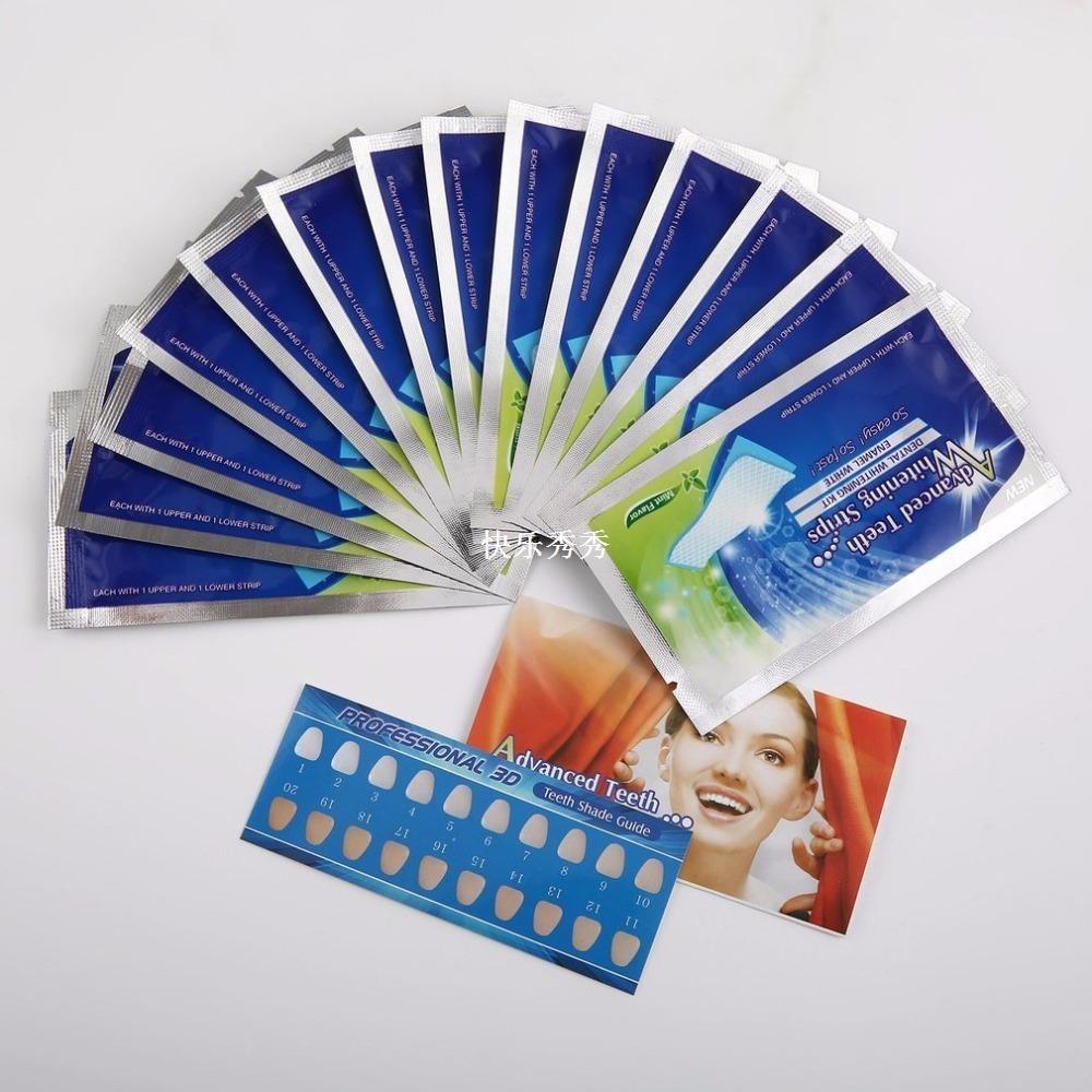 28Pcs 14Pair 3D White Gel Teeth Whitening Strips Oral Hygien