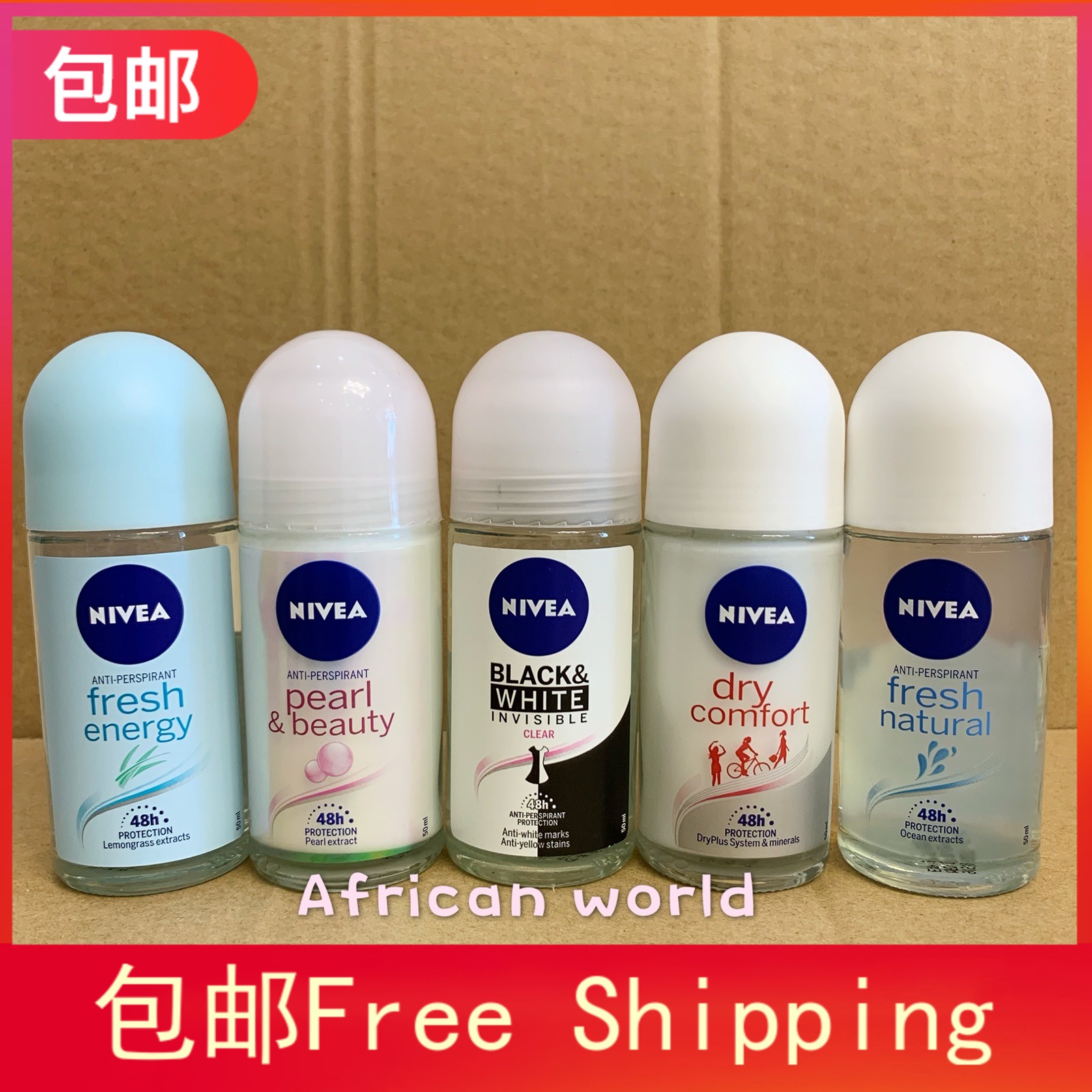 Nivea roll on deodorant Nivea female armpit light fragrance body antiperspirant perfume fragrance roll