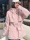 Dopamine Workwear Windbreaker Jacket Women's Spring 2025 New Loose Casual Slim Waist Hooded Charge Clothes