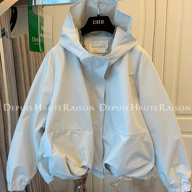 2026 Spring and Autumn New Style Women's Unique Fashionable Casual Windbreaker Floral Short Jacket Loose Fit Windbreaker Jacket