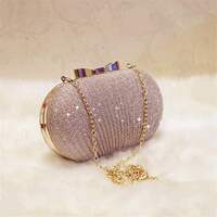 Golden Evening Clutch Bag Women Bags Wedding Shiny Handbags