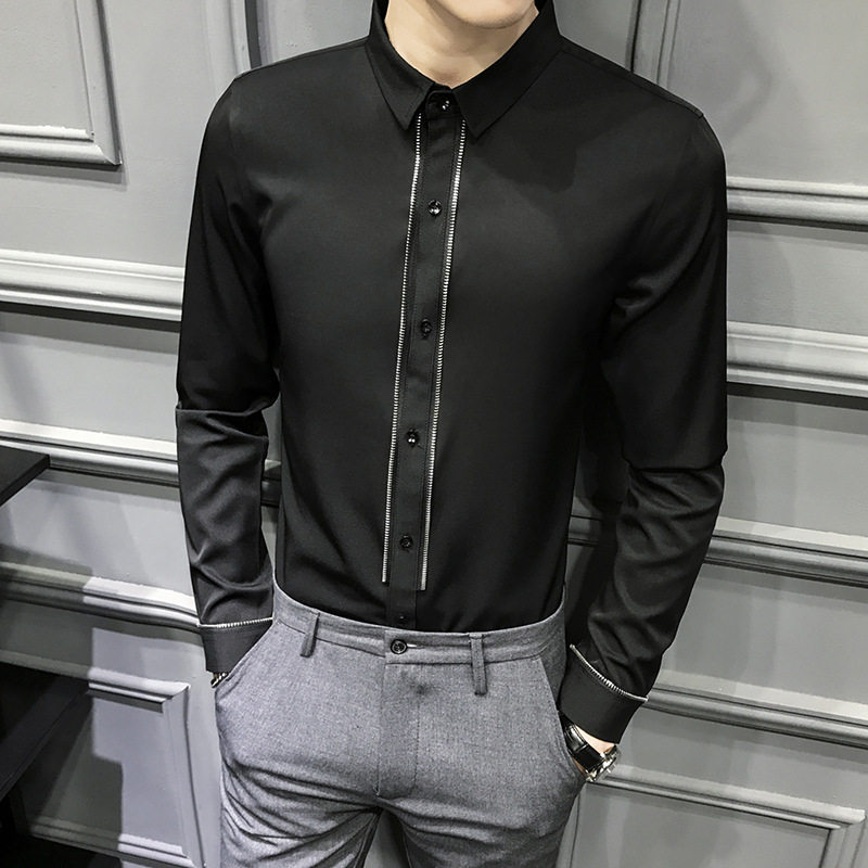 Rich bird shirt men sleeves to repair 2021 new casual white shirt trend Handy striped tops