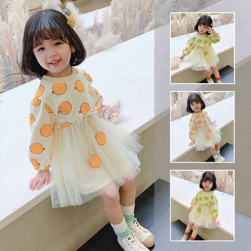 Baby girl 2022 spring and autumn dress girl super western style little princess skirt girl long-sleeved fairy tutu skirt