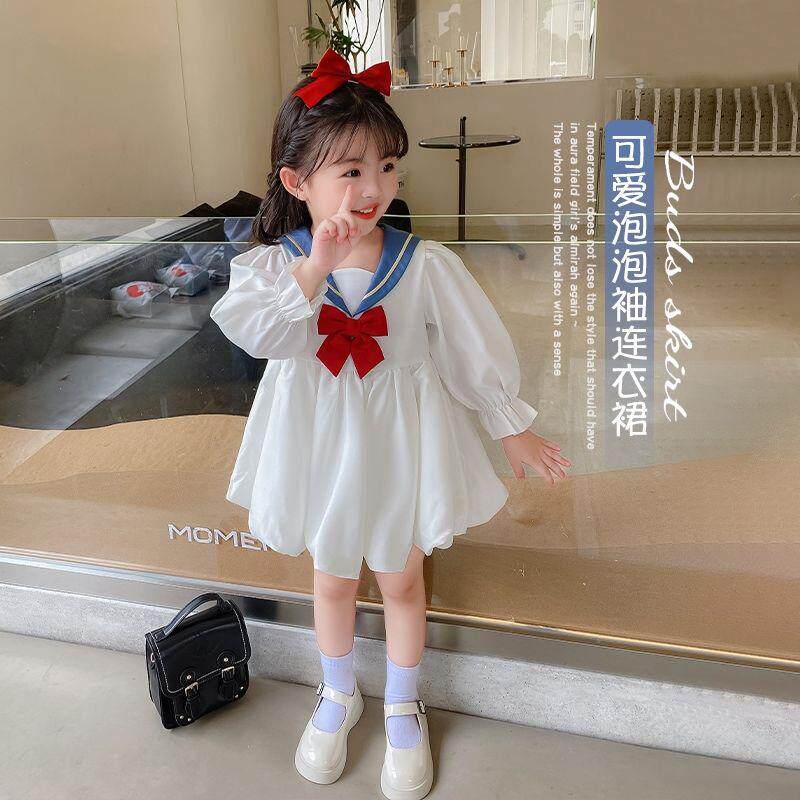 Kids dress white princess dress little child baby summer dress new summer fashion skirt preppy girl