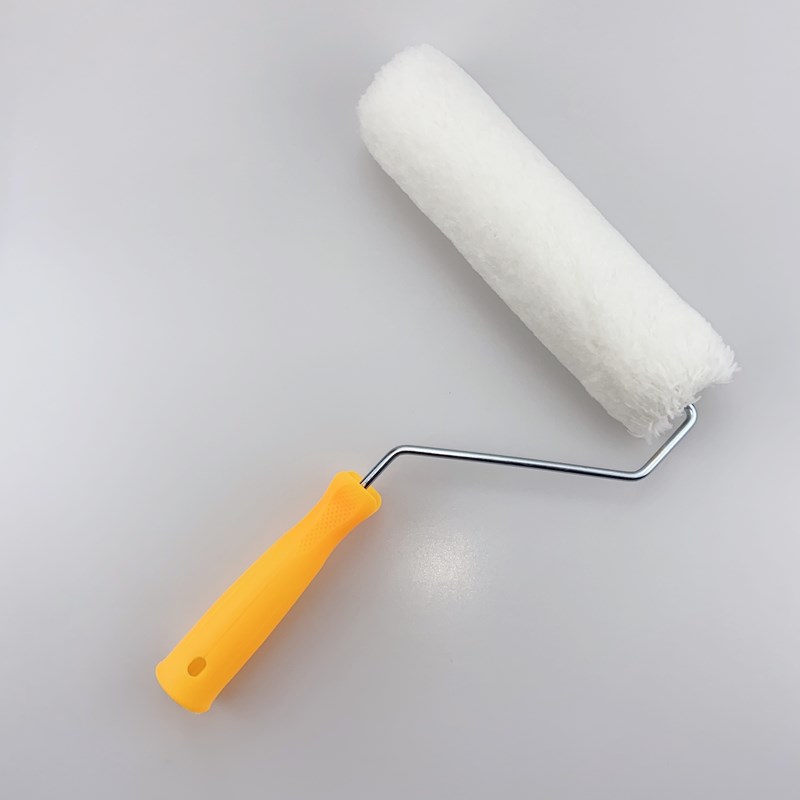 No dead angle long hair pure white 9 inch lengthened plus coarse wool cotton thread roller brush paint latex paint waterproof inner and outer wall