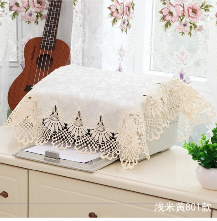 Vỏ máy tính để bàn máy tính vỏ bụi trà nghi lễ dễ thương hiển thị điện thoại nhà fax Khăn vuông châu Âu - Bảo vệ bụi bạt trùm máy giặt
