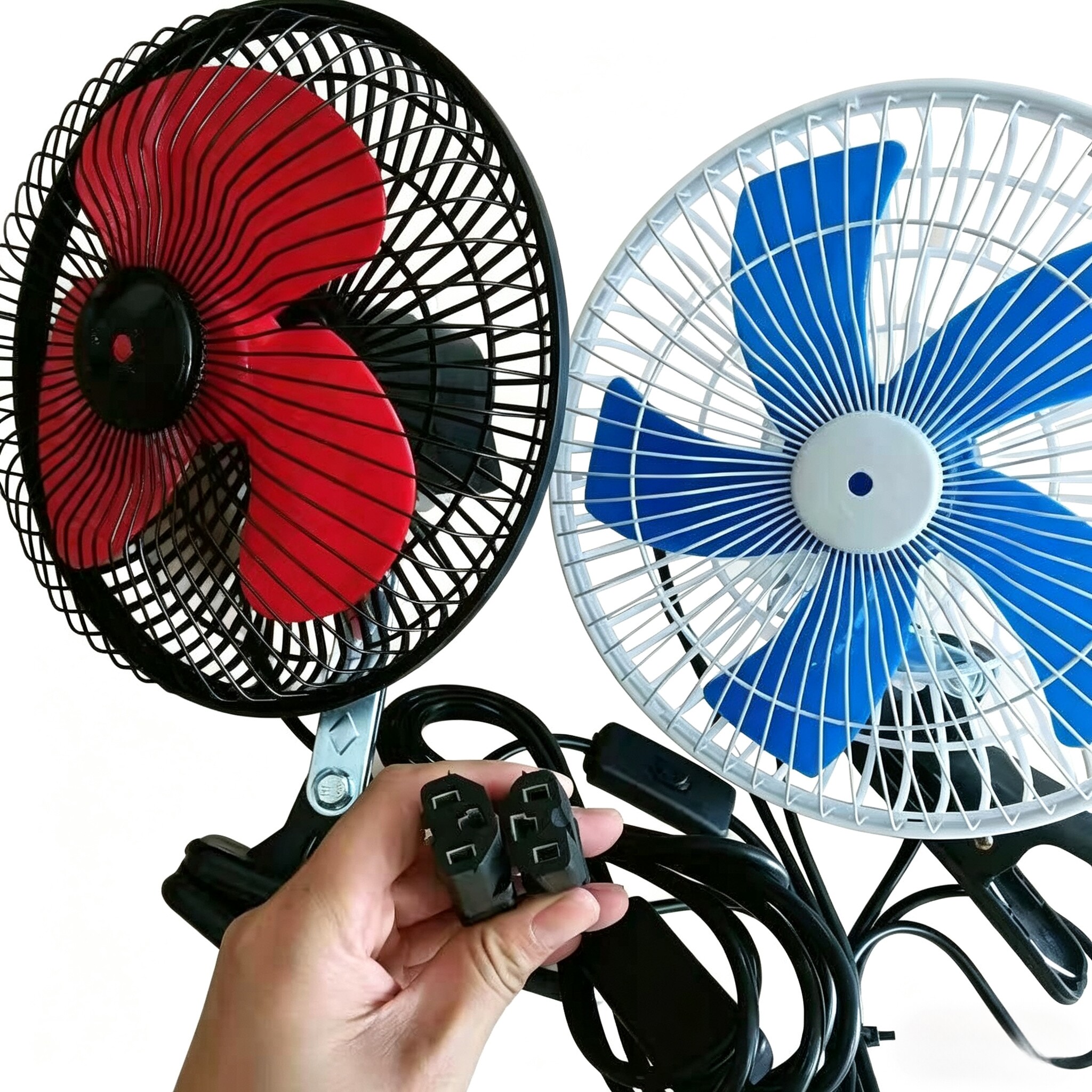 Electric Vehicle Fan, Battery-Powered Tricycle Small Fan, 12V 48V 60V 72V Enclosed Car Fan, Night Market Electric Fan