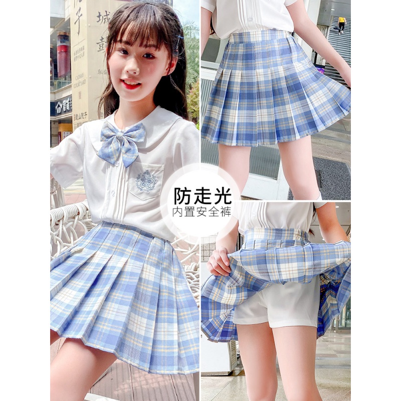 Girl Half Body Dress Summer Child Jk Uniform 12 Year Old 10 College Style Subpleated Skirt CUHK
