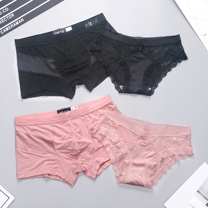 Banana 2 pairs of couple underwear sexy temptation creative underwear sexy hot male modal female ice silk