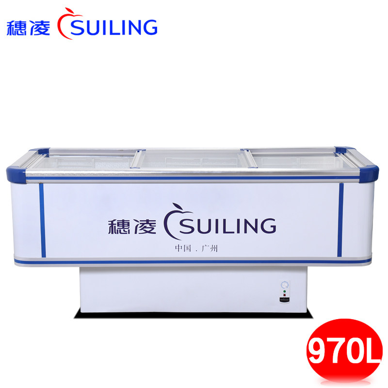 Suiling WD4-970 horizontal island cabinet freezer commercial freezer freezer refrigerator display cabinet supermarket special freezer