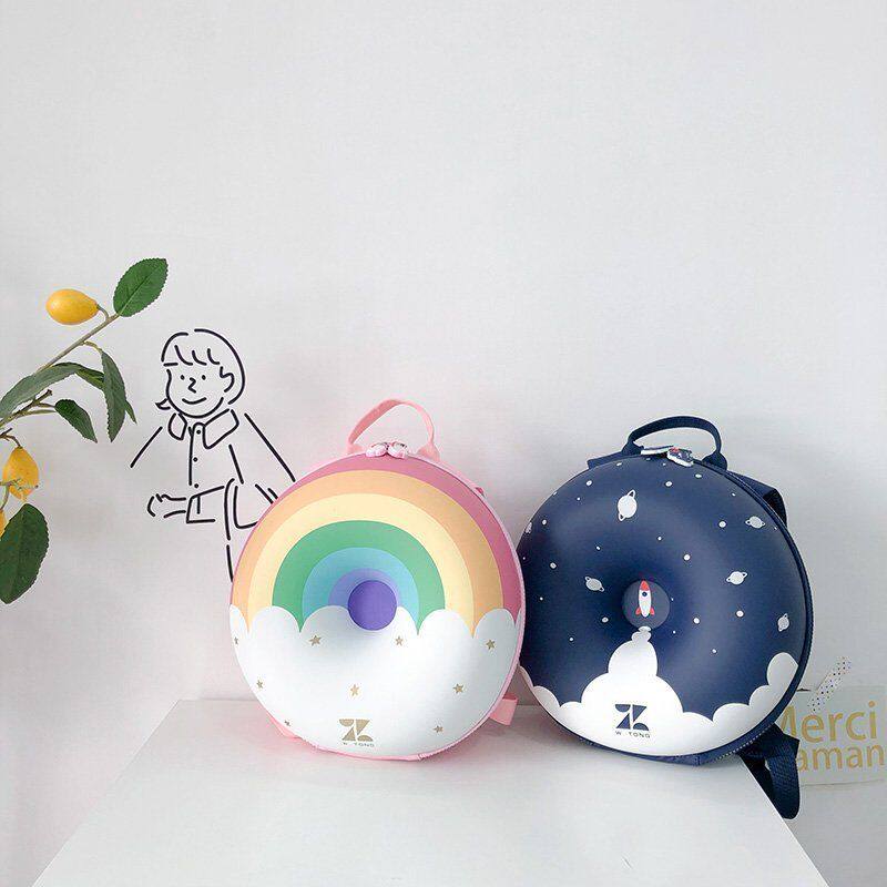 Kindergarten donut backpack children boys and girls small class middle class 3-5 princess cute primary school bag