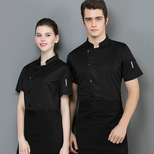 Шеф -повара Рабочая одежда короткая -наполненная полная портальная кухонная куртка отель отель Catering Service Service Night Market Barbecue Официант