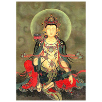 Decorative handmade Buddha portrait Manjushri Bodhisattva Puxian Pusa Buddha statue Thangka photo paper double-sided plastic seal