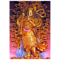 Decorative Veda Buddha statues Veituo Dharma Protector Vedic Bodhisattva Buddha statues hanging paintings Garan Dharma Protector photo paper double-sided plastic sealing