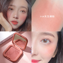 Mini square monochrome blush natural nude makeup color rendering light delicate matte orange pink tone beginners