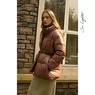 solighter stand collar loose medium long version down jacket thick winter coat