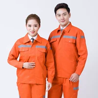 Санитационный костюм апельсиновый набор (серые рефлексивные полоски)