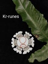 Drive out fear by hand engraving Nordic ancient pattern Giant Magic Cross crystal Luen stone such as Nie