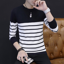 Mens long sleeve T-shirt cotton spring and autumn thin knitwear autumn clothes t-body shirt autumn base shirt