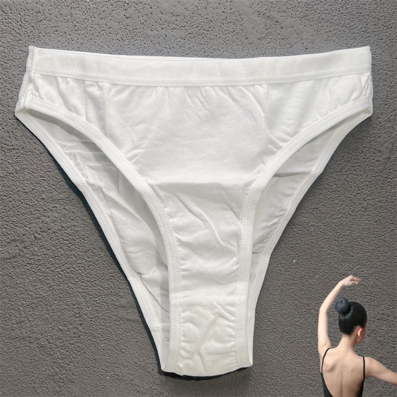 Professional ballet dance children test underpants white triangle children gymnastics dance pure cotton comfortable and not leakable