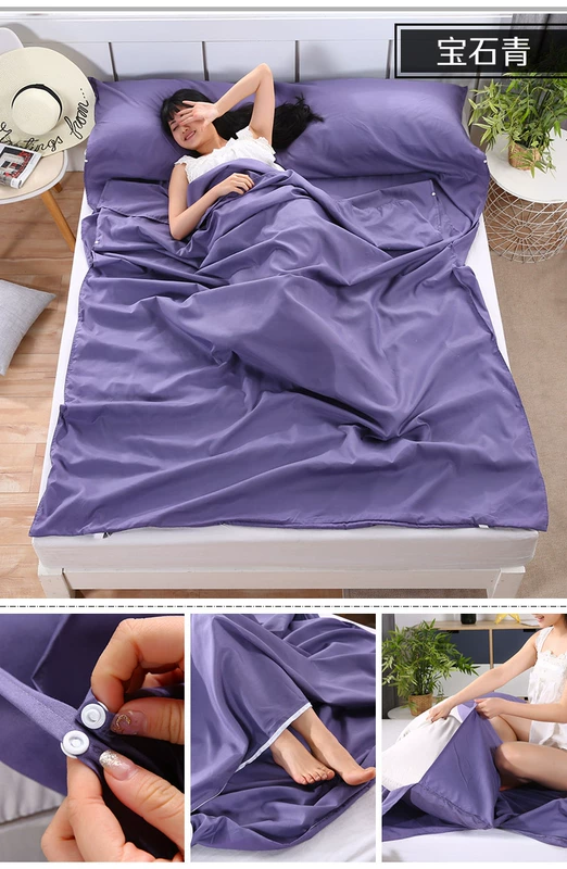 Túi ngủ cotton du lịch thiết yếu cho trẻ em người lớn siêu mỏng xách tay trên bộ đồ giường du lịch chống sốc bẩn