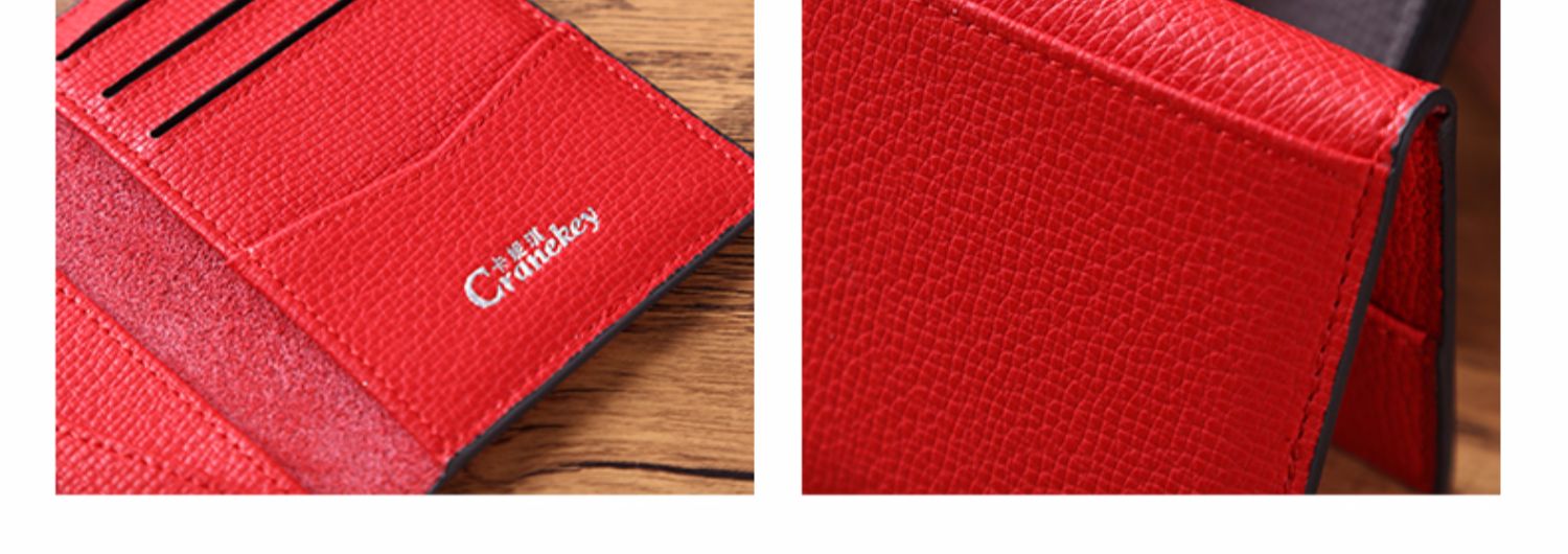 Thẻ tín dụng Leather Bank Đặt NFC Chống từ tính Bàn chải chống trộm rfid Shield Card Gói Business Card Bìa ID mỏng - Chủ thẻ ví đựng thẻ mini