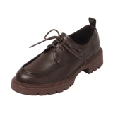 Весенняя коричневая универсальная обувь в английском стиле для кожаной обуви, в британском стиле