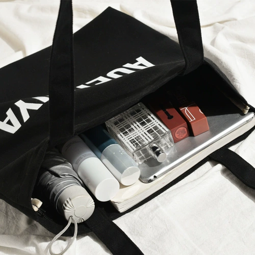 Очень большой шоппер, вместительный и большой свежий тканевый мешок с молнией, в корейском стиле