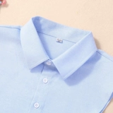 Белый синий фальшивый воротник, рубашка