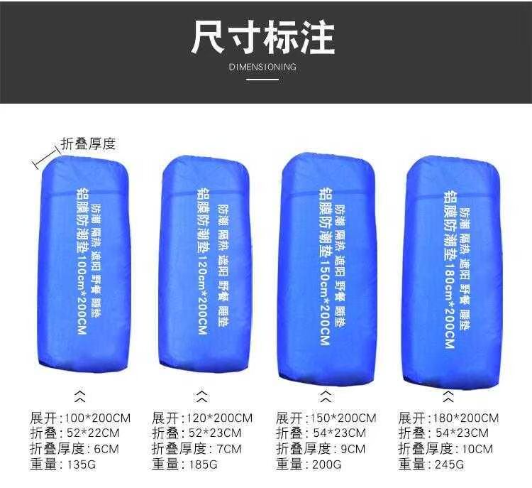 Ký túc xá lá nhôm ẩm mốc chống ẩm mat dày pad ngoài trời leo lên giường bãi biển bò ngủ phòng thủ nhà - Thảm chống ẩm / Mat / Gối chiếu xốp cho bé