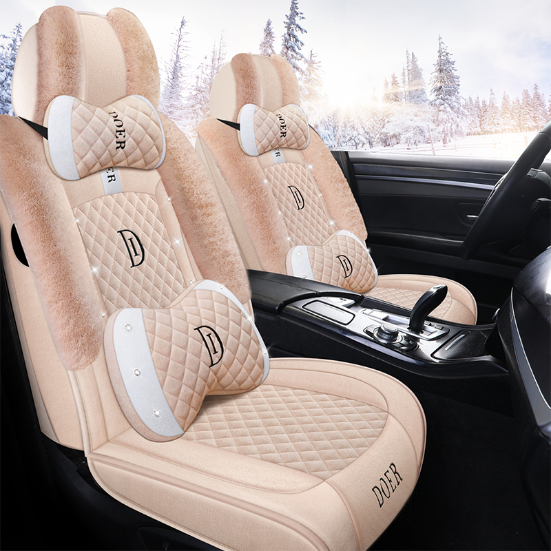 Lavida Sagitar new Bora car seat cushion winter plush warm fully surrounded by thick seat cover Qijun short plush