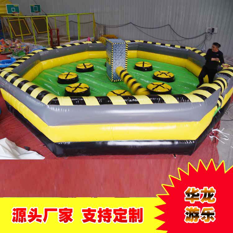Rotary jumping machine inflatable large turntable PVC nip mesh cloth Trampoline Trampoline Machine Air Cushion Trampoline Trampoline