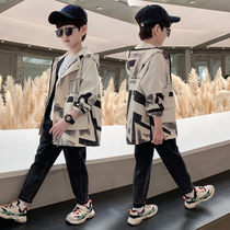 Boy Clothing Boy Coat Spring Autumn Money 2022 New Childrens Spring Clothing Foreign Air Windsuit CUHK Children Trendy Blouses Korean version